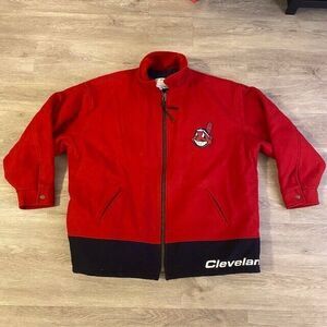 Vtg Identity Cleveland Indians 3XL Wool Blend Varsity Jacket MLB USA Chief Wahoo